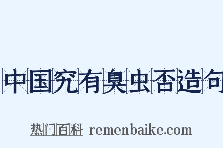 中国究有臭虫否造句是什么意思的图片